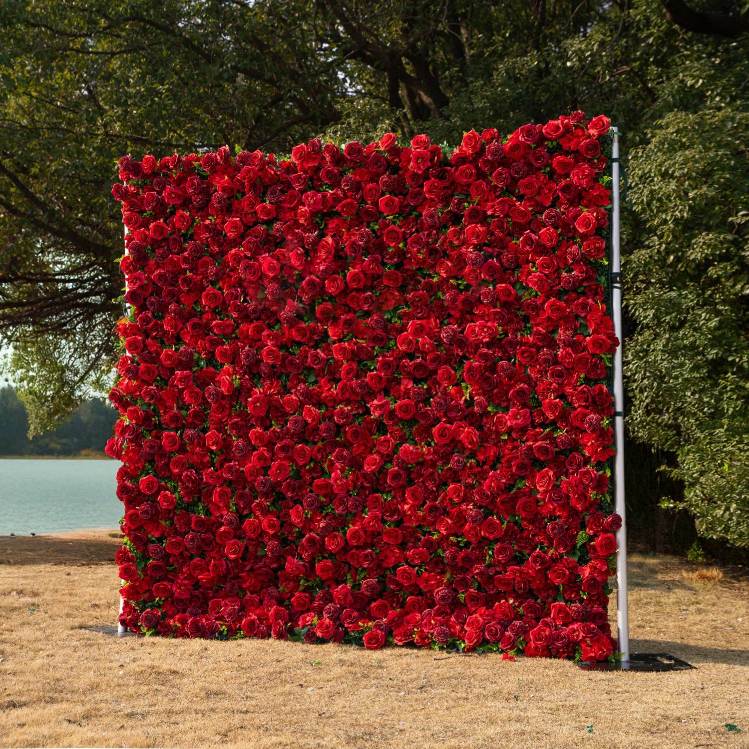 Red flower wall